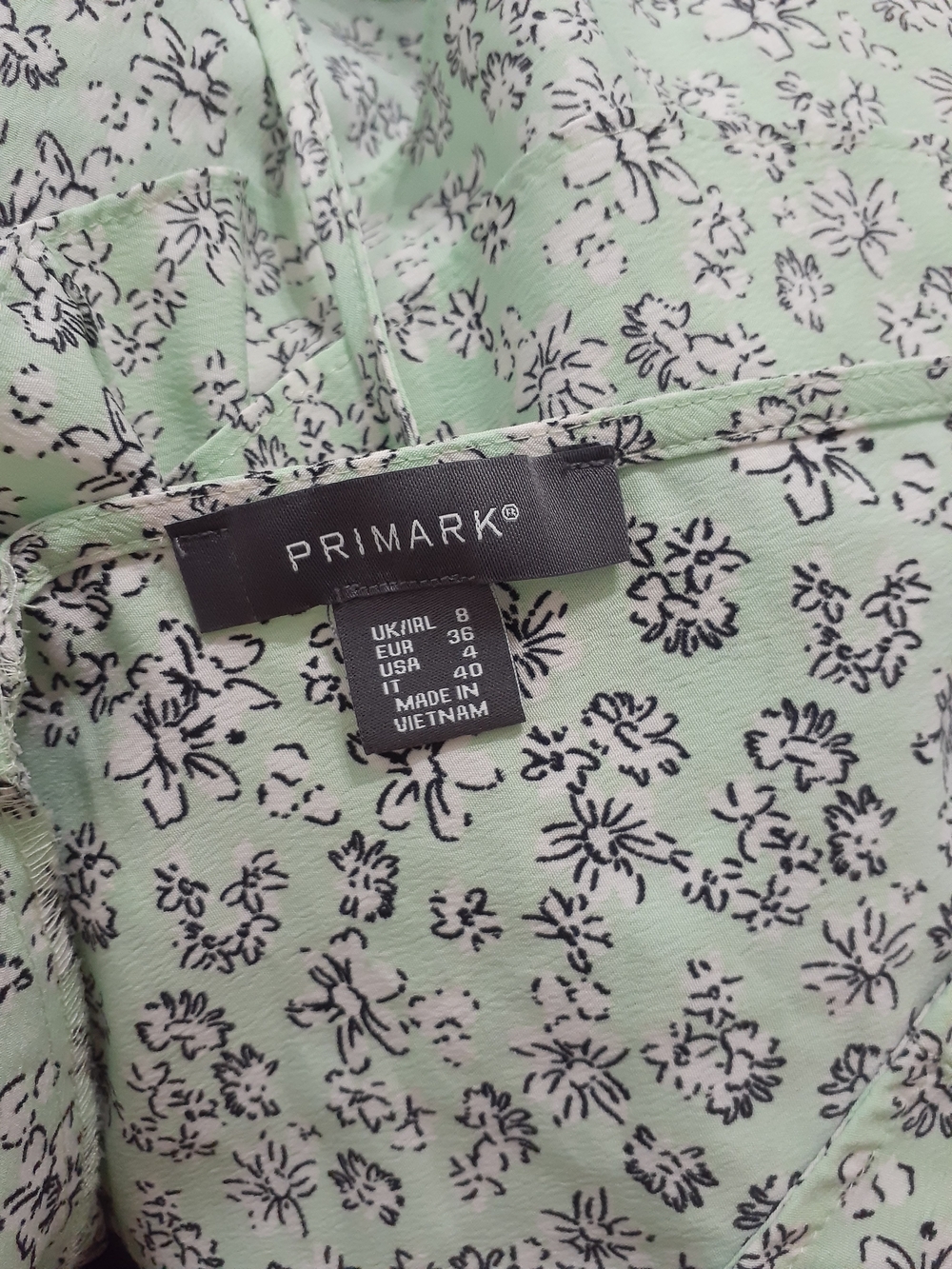 Primark Mint Green Floral Tank Top - Picture 2 of 5